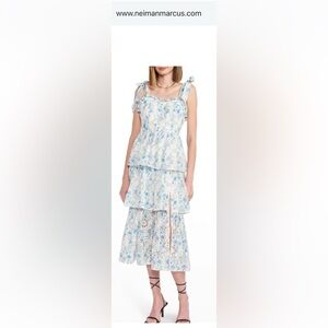 En Saison Blue and White Floral Dress